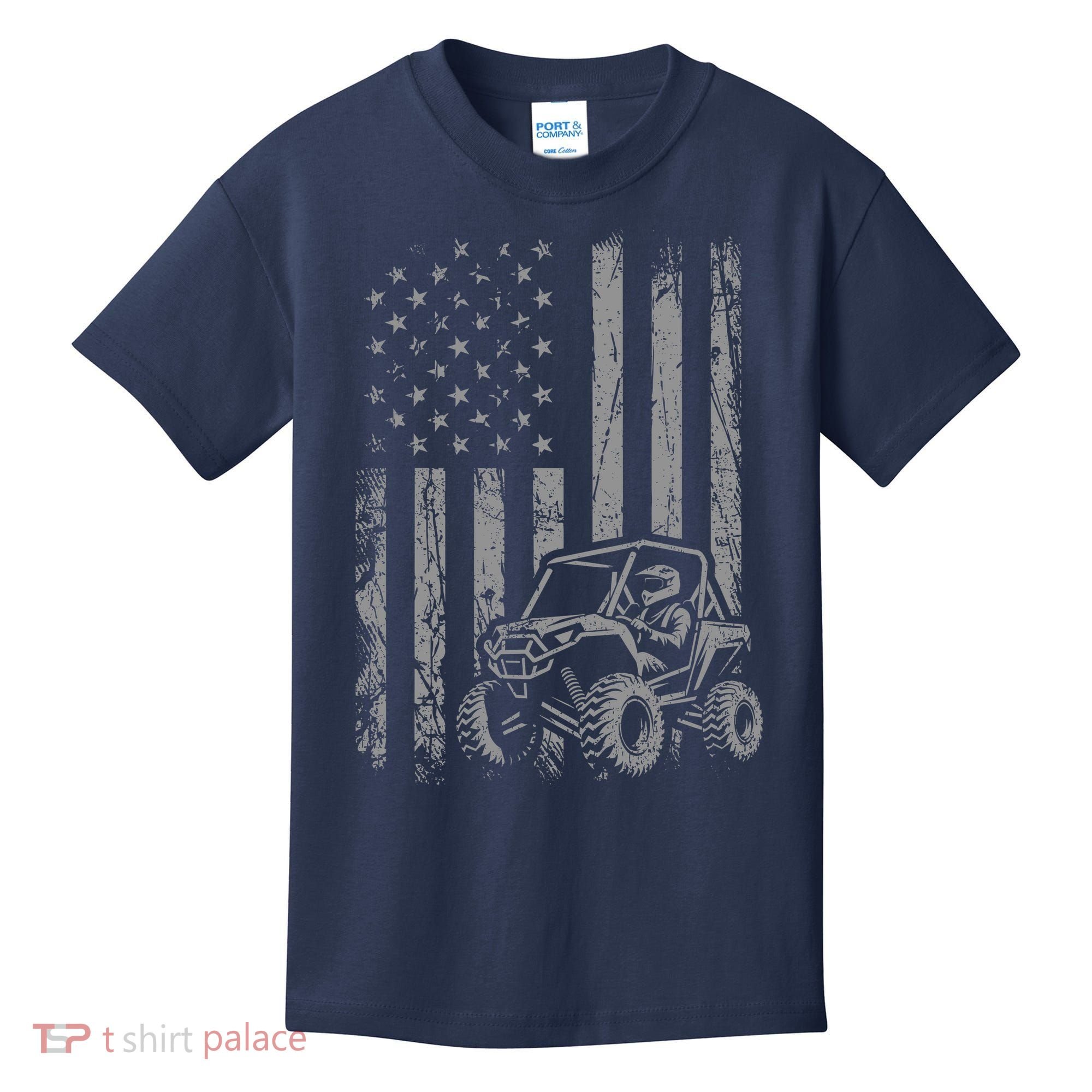 American Flag UTV Side By Side SXS Off Road Kids T-Shirt