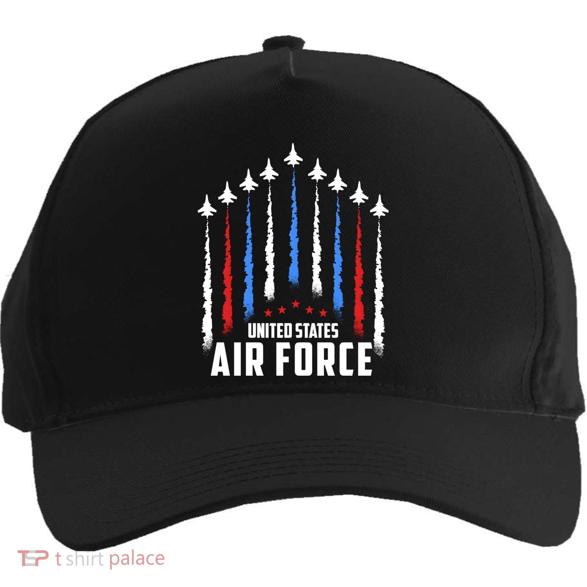 Air Force US Veterans 4th Of July American Flag Five-Panel Snapback Cap