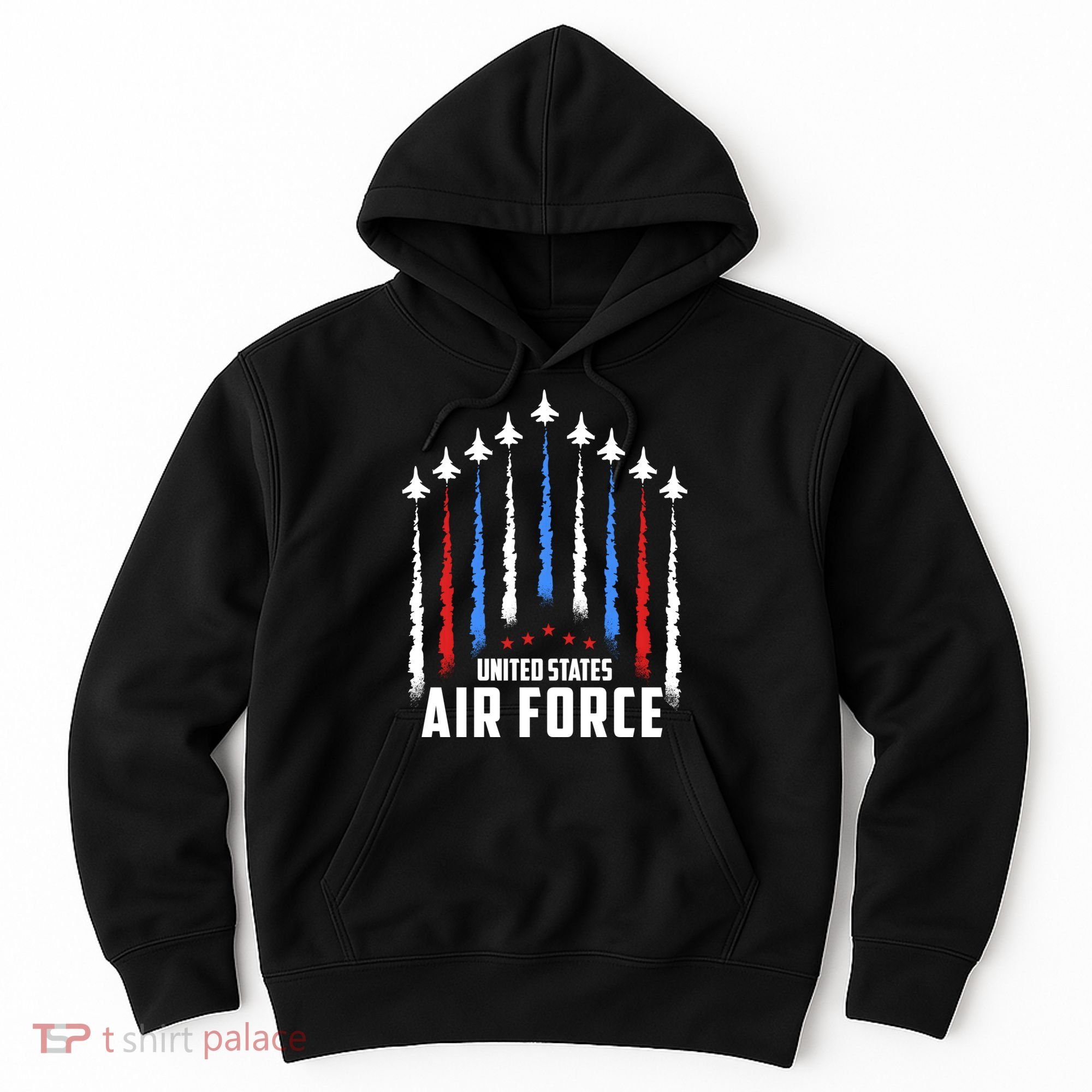 Air Force US Veterans 4th Of July American Flag Hoodie
