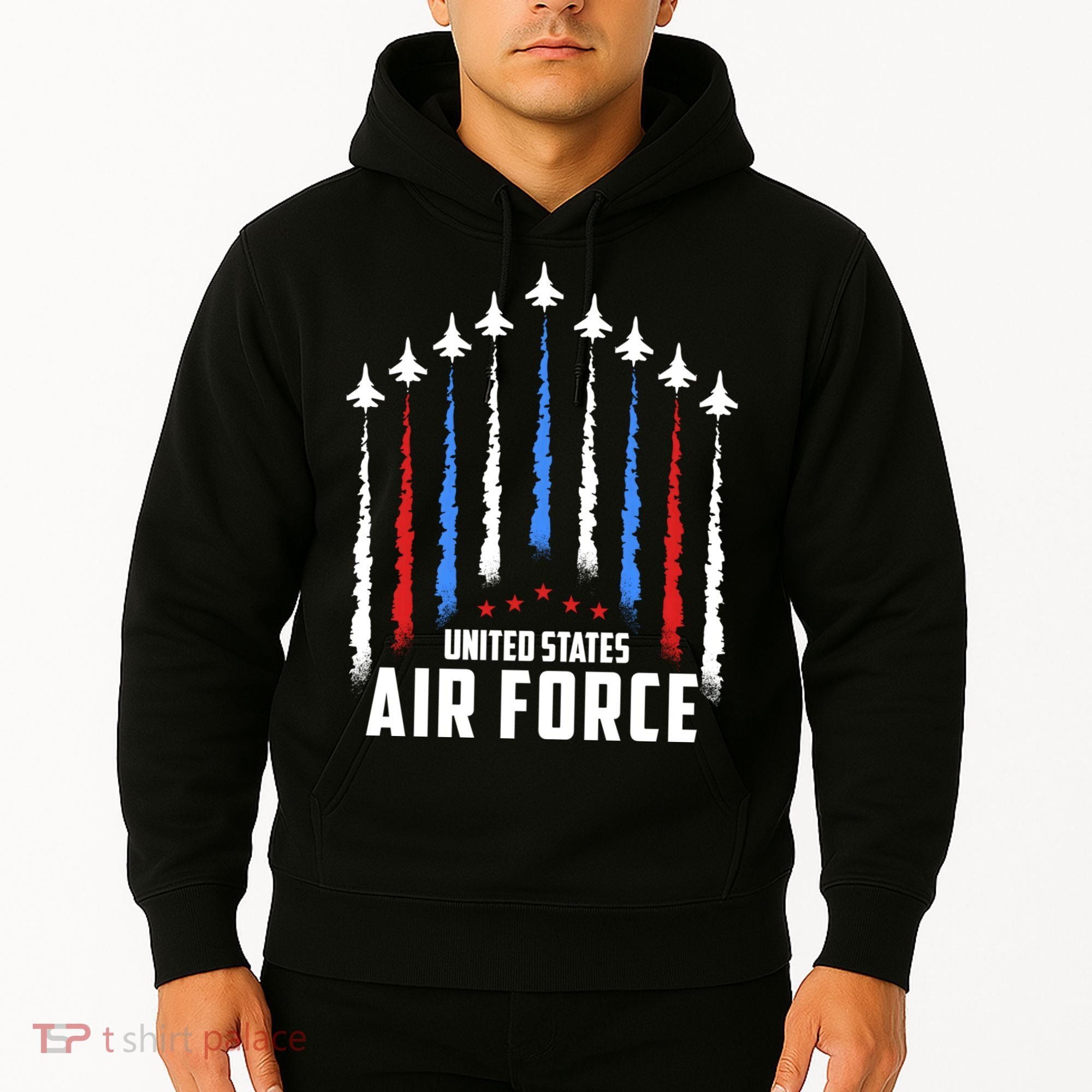 Air Force US Veterans 4th Of July American Flag Hoodie