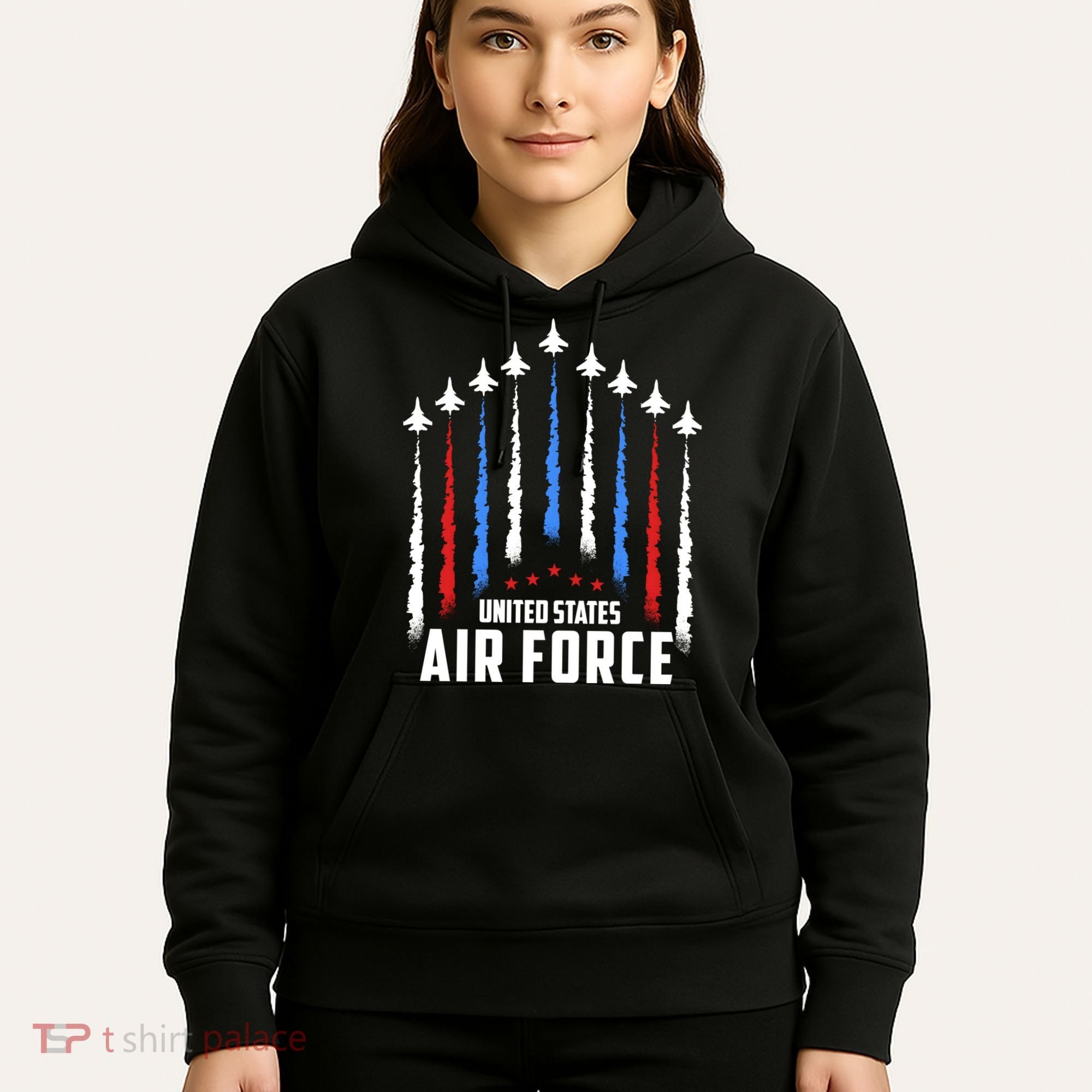 Air Force US Veterans 4th Of July American Flag Hoodie