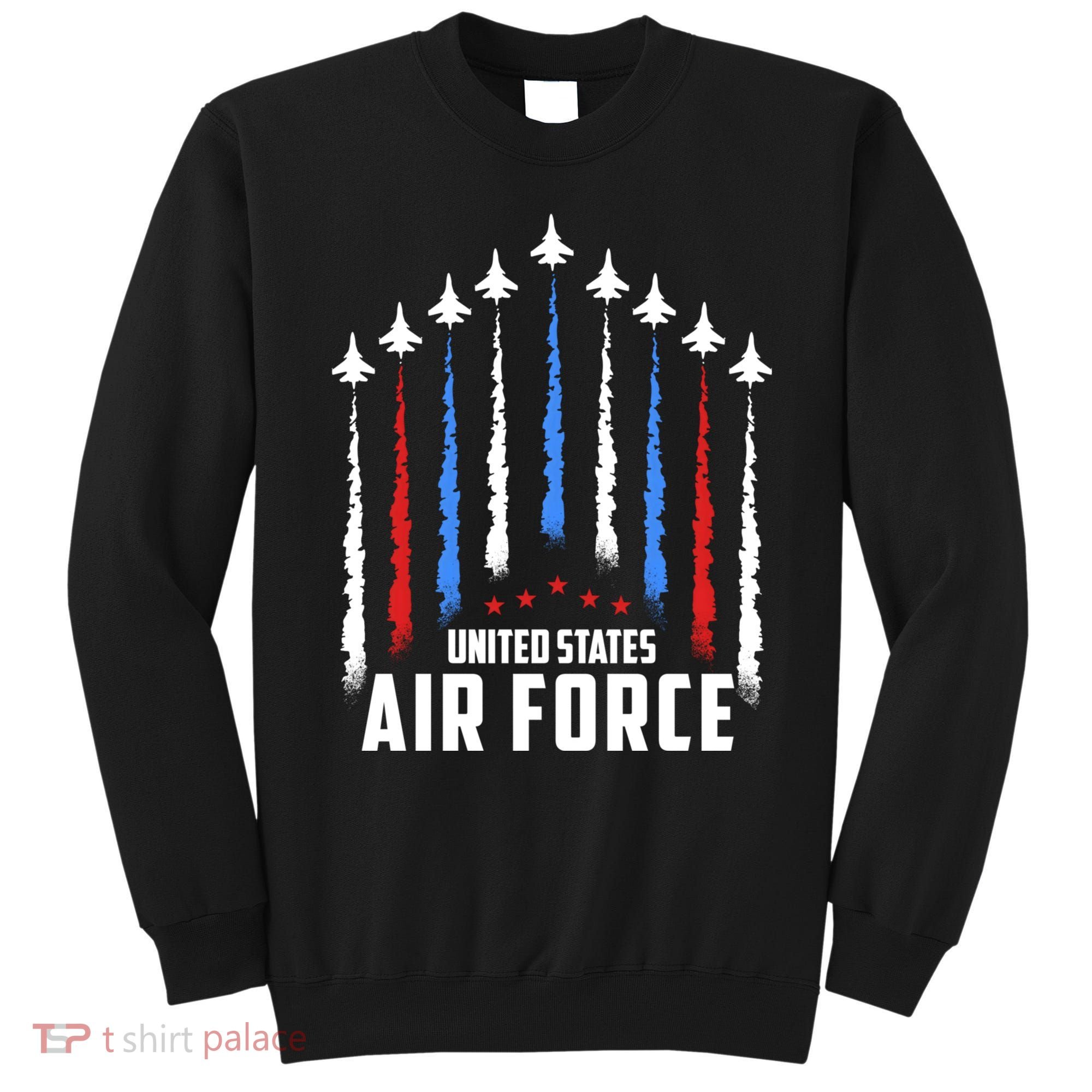 Air Force US Veterans 4th Of July American Flag Sweatshirt