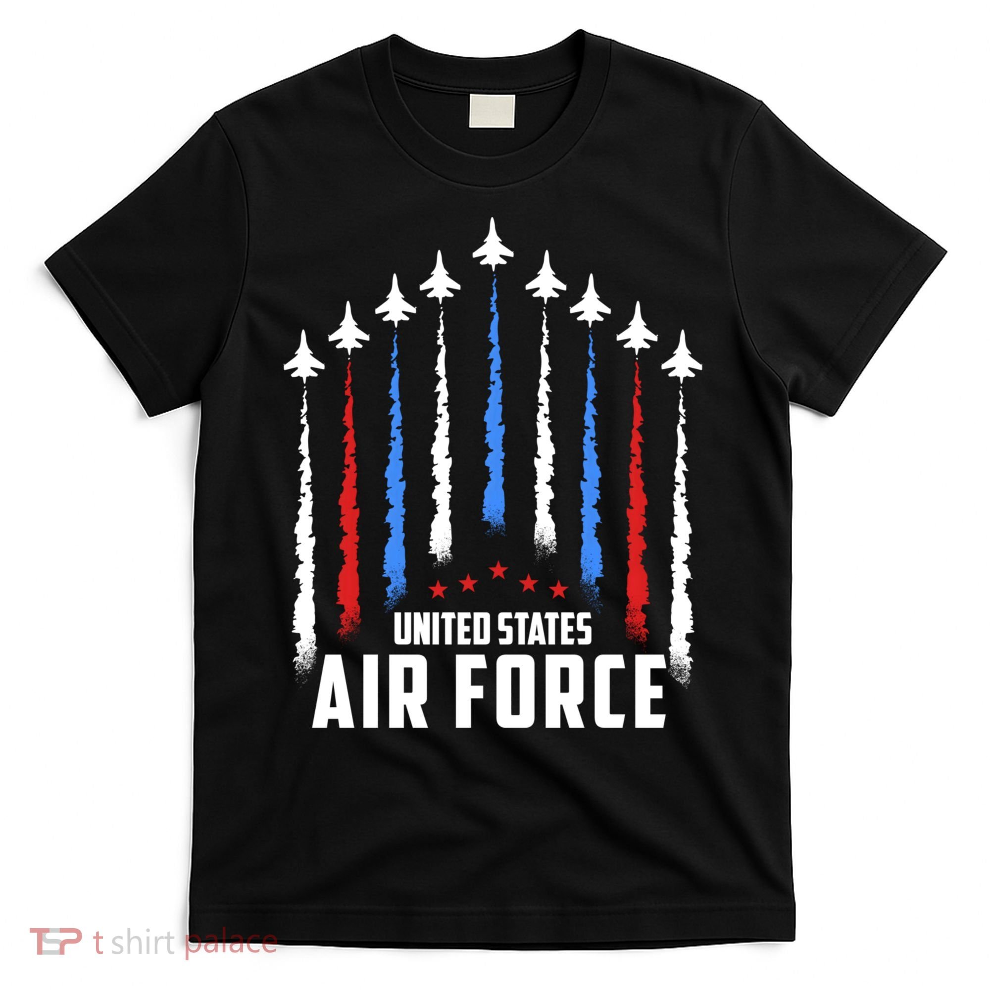 Air Force US Veterans 4th Of July American Flag T-Shirt
