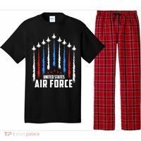 Air Force US Veterans 4th Of July American Flag Pajama Set thumb 0