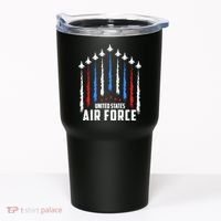 Air Force US Veterans 4th Of July American Flag Tumbler thumb 0