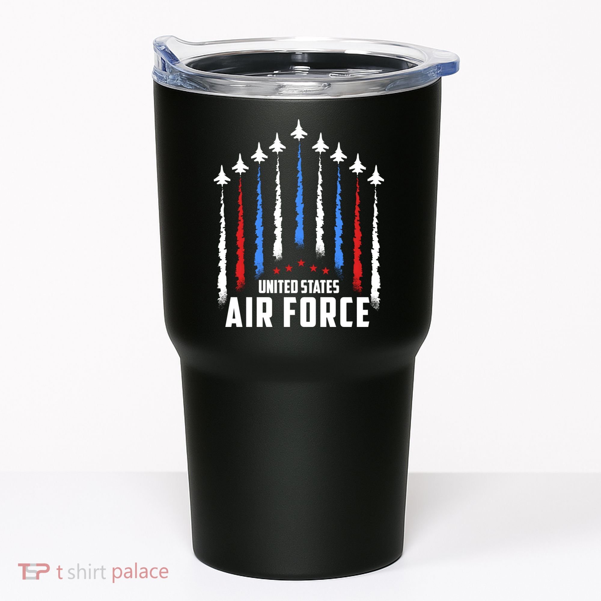 Air Force US Veterans 4th Of July American Flag Tumbler