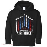 Air Force US Veterans 4th Of July American Flag Toddler Hoodie thumb 0