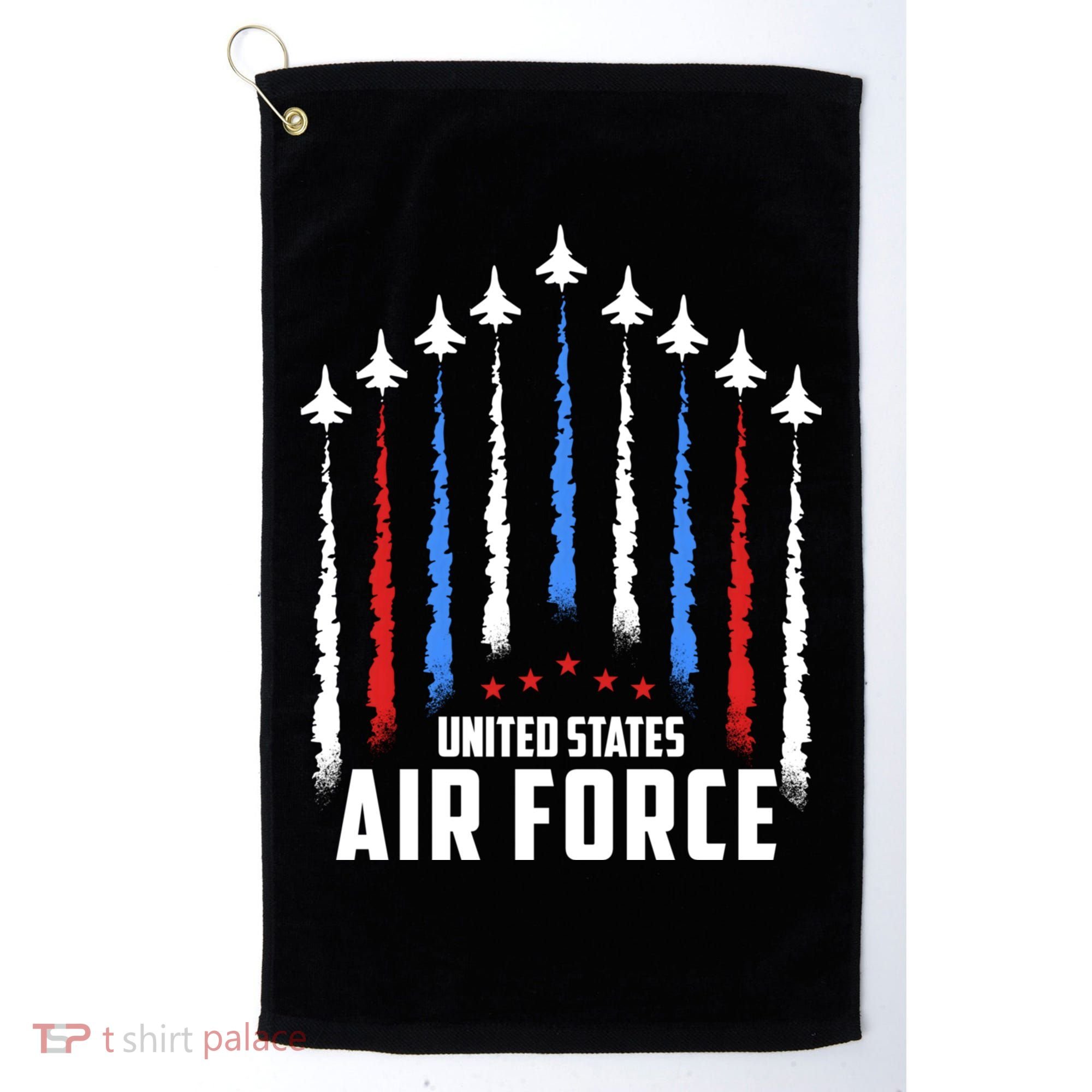 Air Force US Veterans 4th Of July American Flag Golf Towel