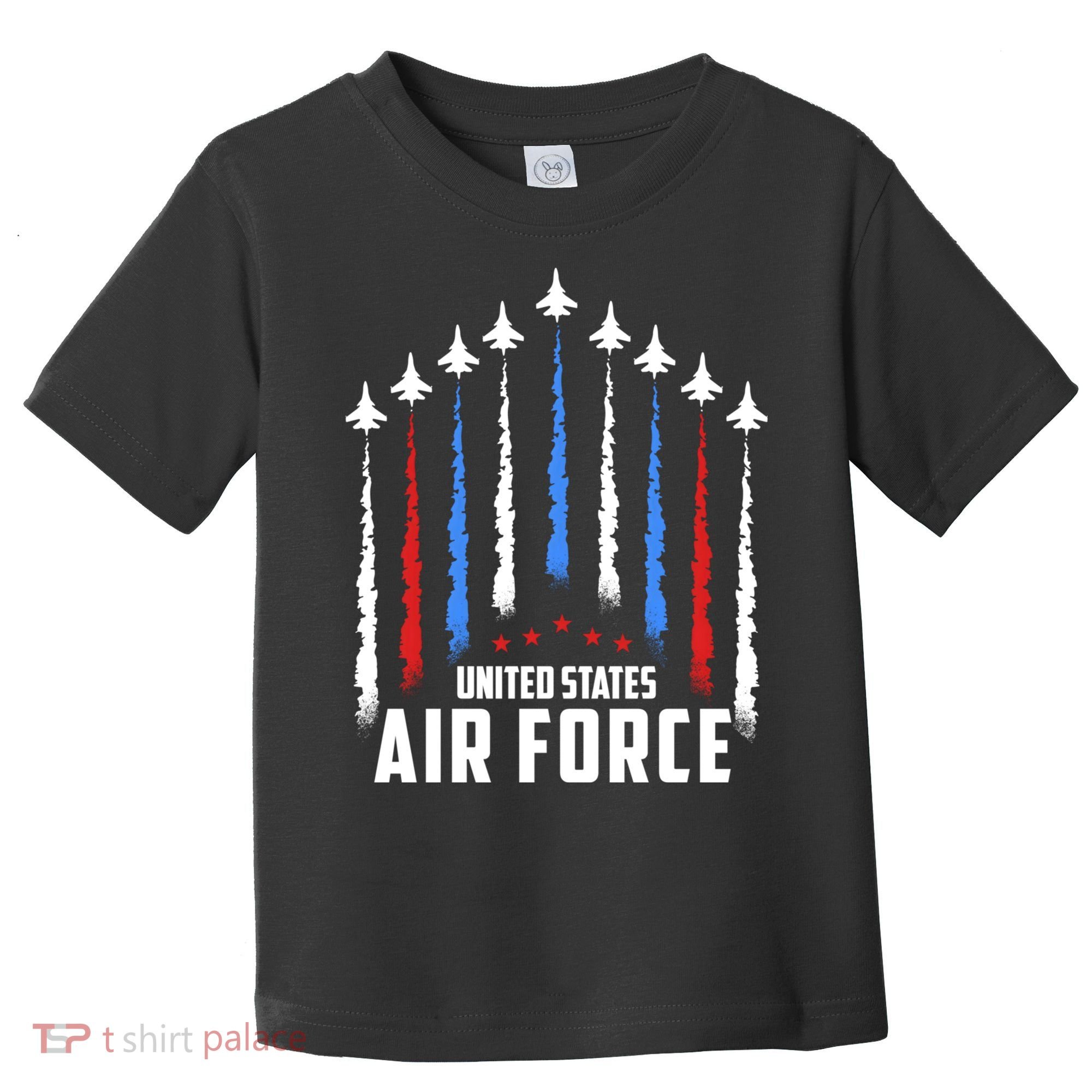 Air Force US Veterans 4th Of July American Flag Toddler T-Shirt