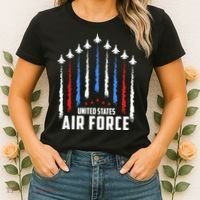 Air Force US Veterans 4th Of July American Flag Women's T-Shirt thumb 2