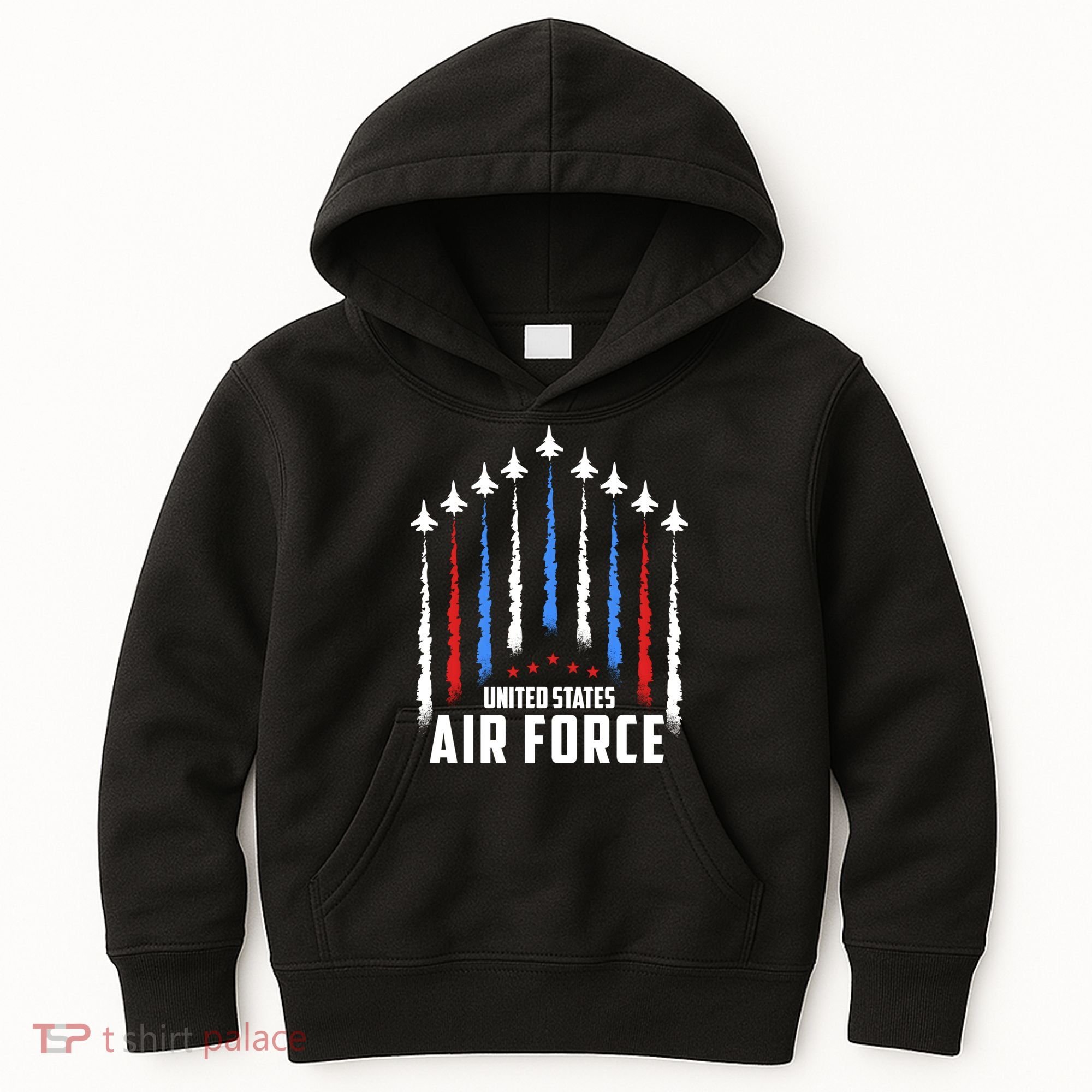 Air Force US Veterans 4th Of July American Flag Kids Hoodie