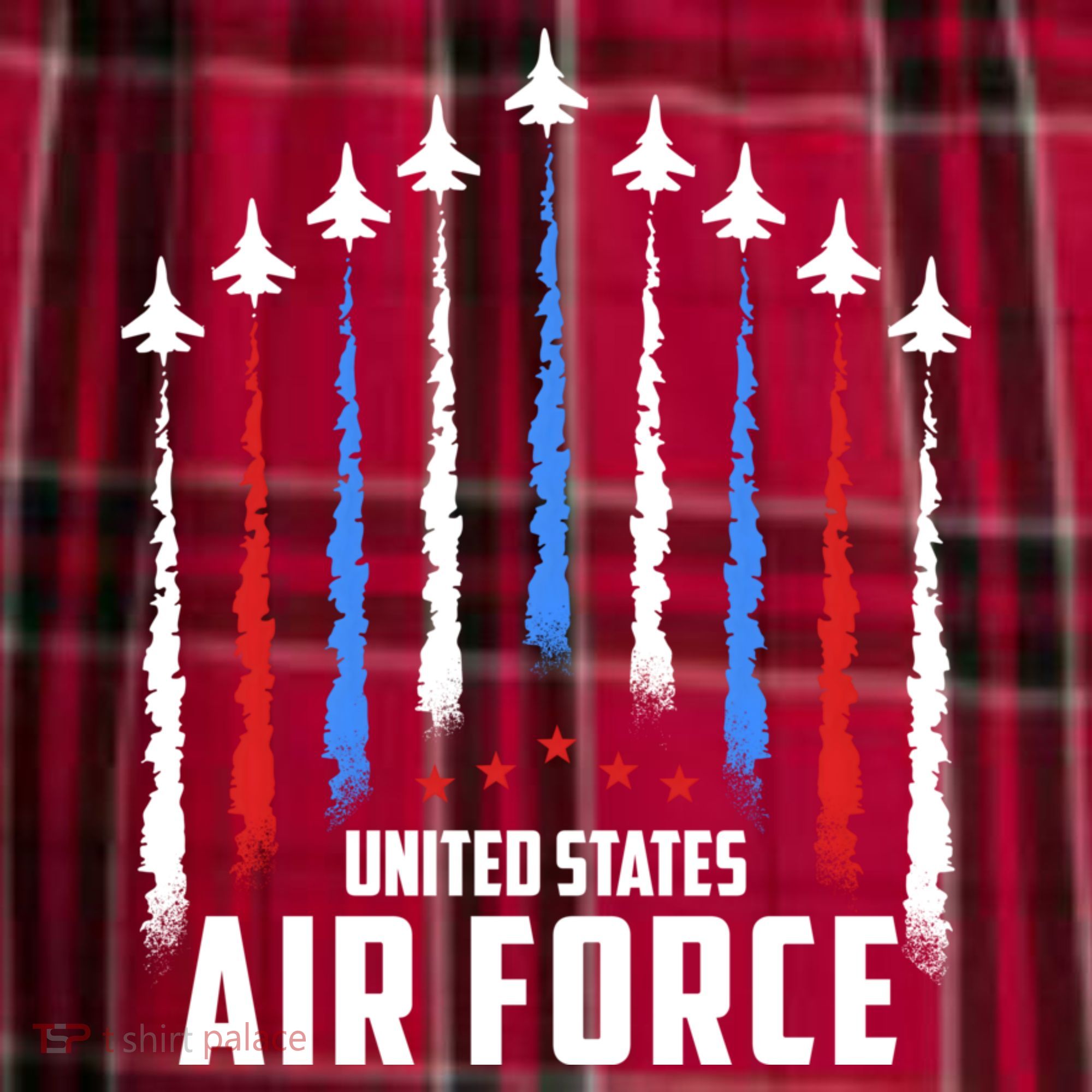 Air Force US Veterans 4th Of July American Flag Women's Flannel Plaid Pajama Pants
