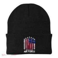 Air Force US Veterans 4th Of July American Flag Beanie thumb 0
