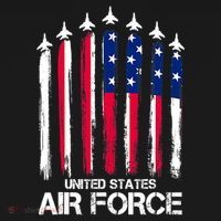 Air Force US Veterans 4th Of July American Flag Pajama Set thumb 2