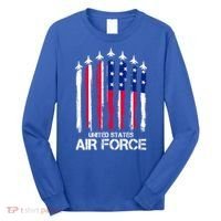 Air Force US Veterans 4th Of July American Flag Long Sleeve Shirt thumb 0