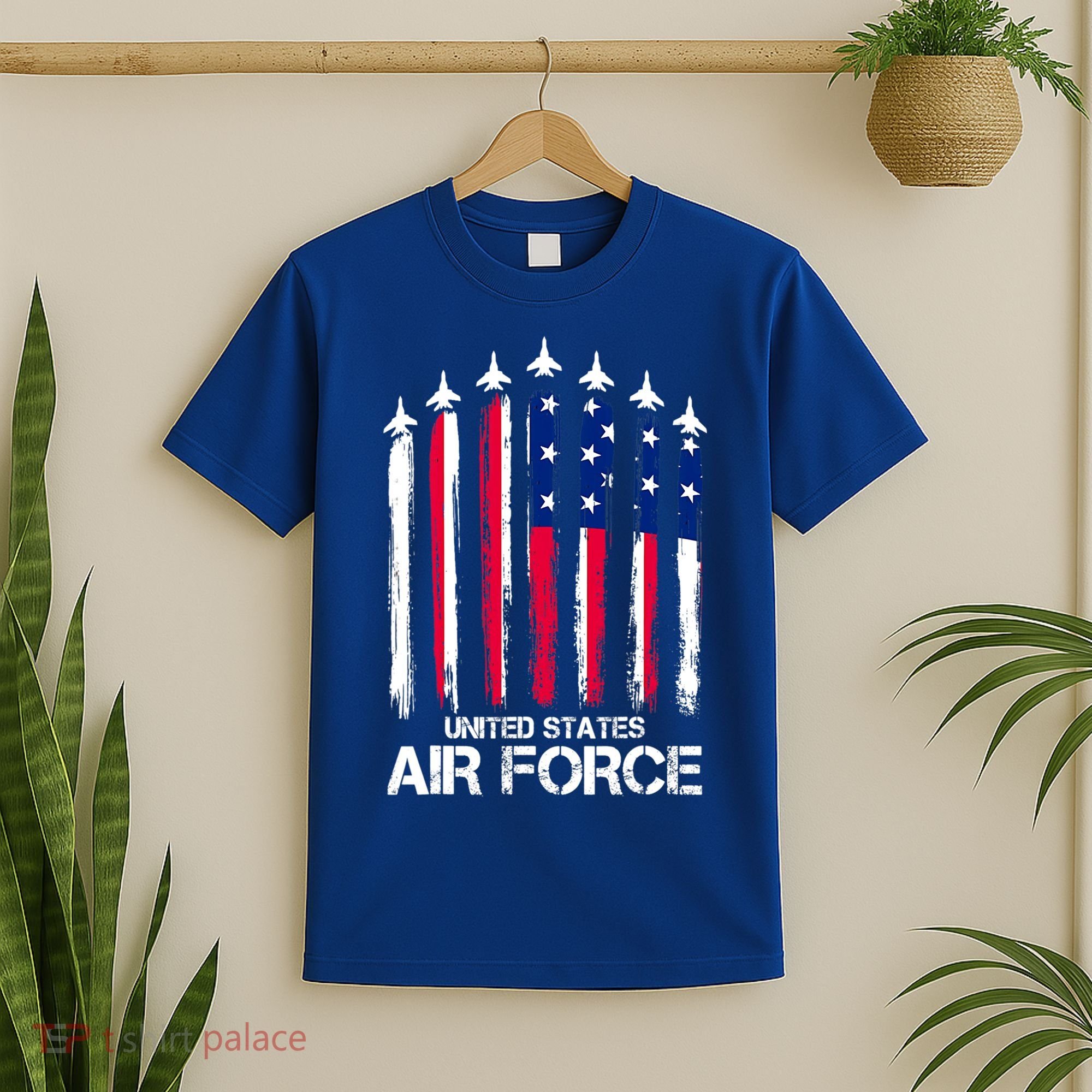Air Force US Veterans 4th Of July American Flag T-Shirt