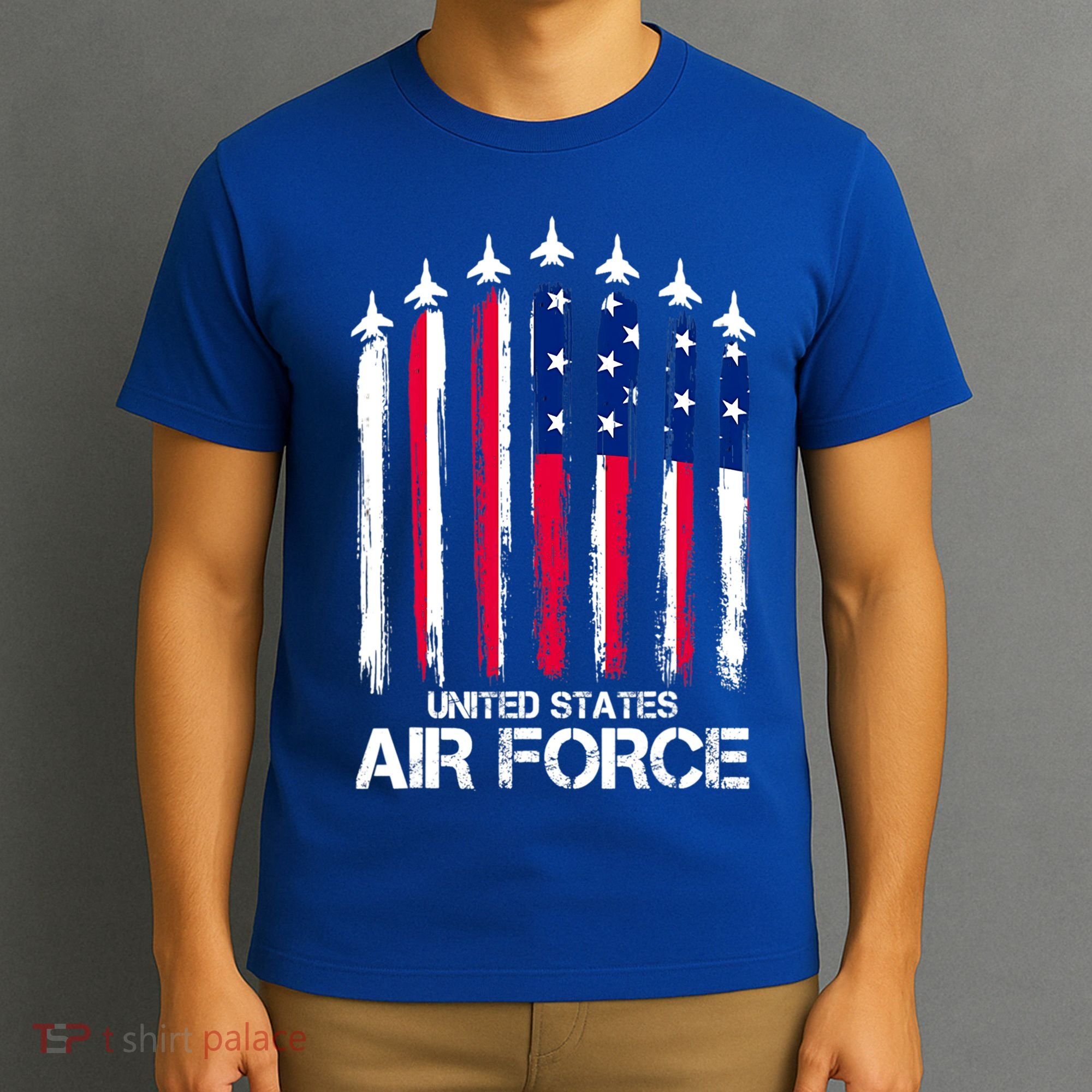 Air Force US Veterans 4th Of July American Flag T-Shirt