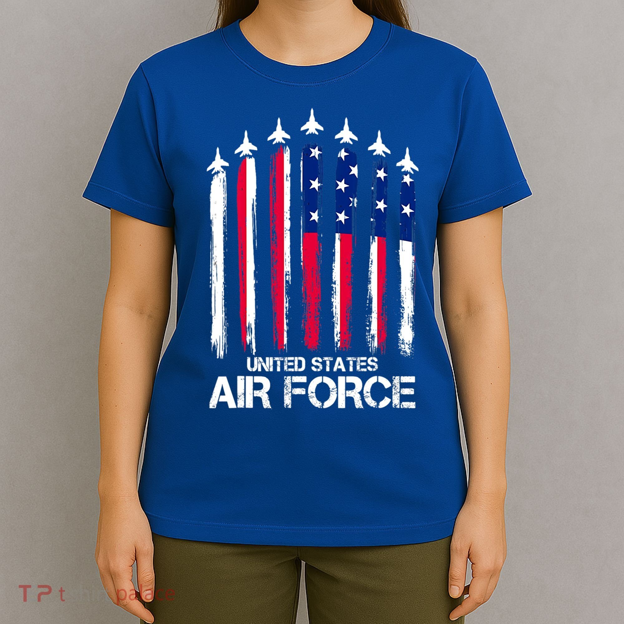 Air Force US Veterans 4th Of July American Flag T-Shirt