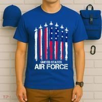 Air Force US Veterans 4th Of July American Flag T-Shirt thumb 6
