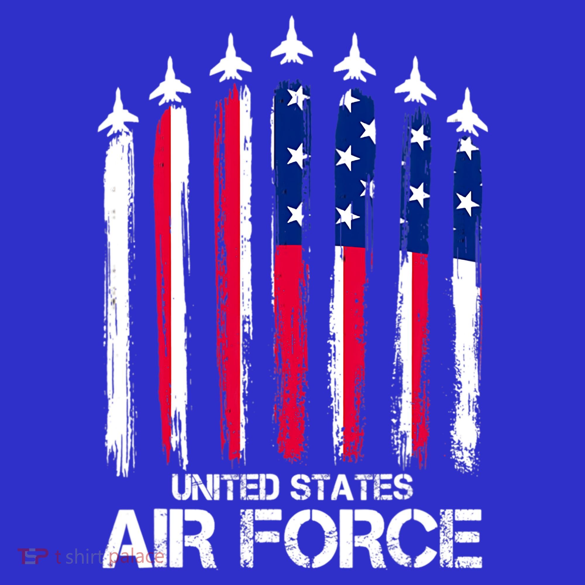 Air Force US Veterans 4th Of July American Flag T-Shirt