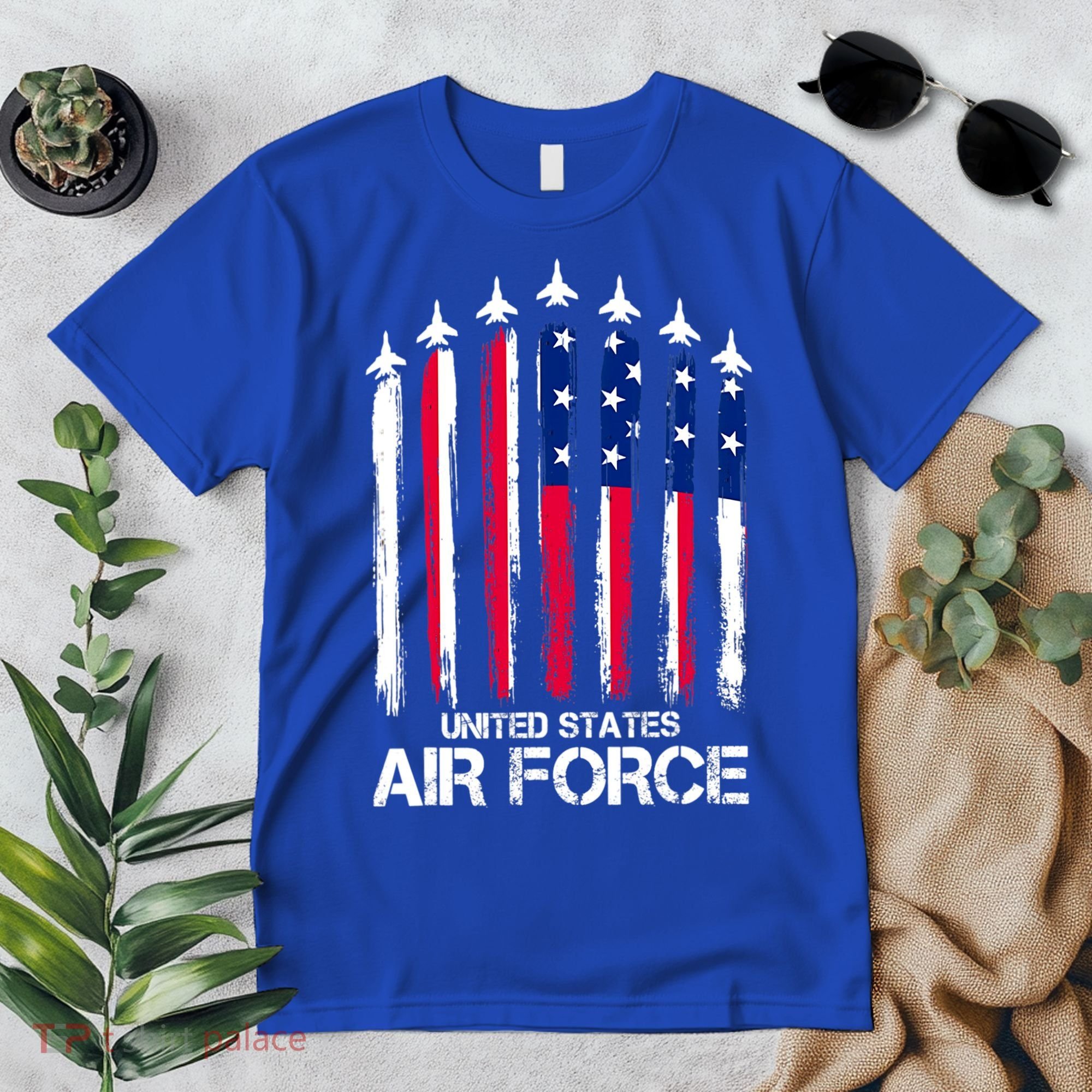 Air Force US Veterans 4th Of July American Flag Premium T-Shirt