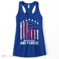 Air Force US Veterans 4th Of July American Flag Women's Tank Top thumb 0
