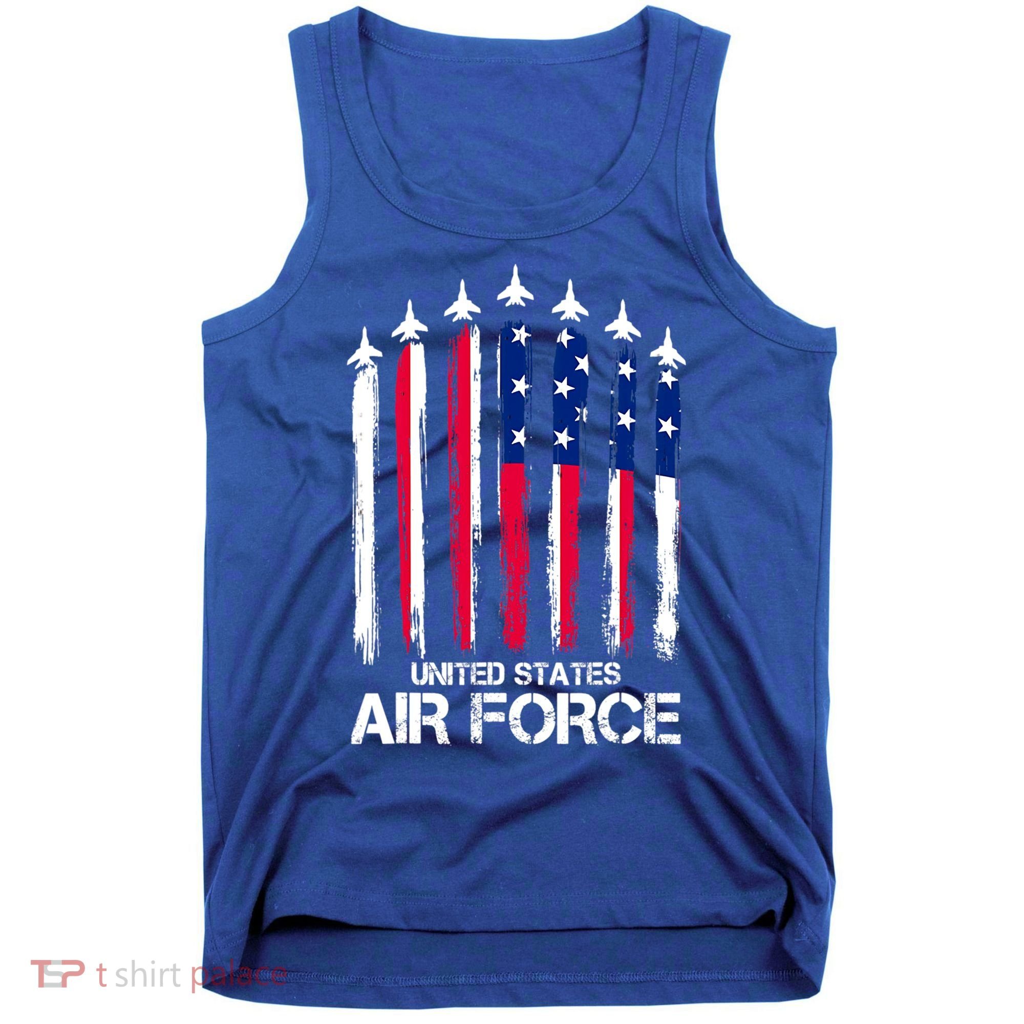 Air Force US Veterans 4th Of July American Flag Tank Top