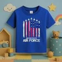 Air Force US Veterans 4th Of July American Flag Toddler T-Shirt thumb 3