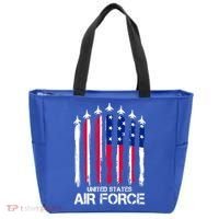 Air Force US Veterans 4th Of July American Flag Tote Bag thumb 0