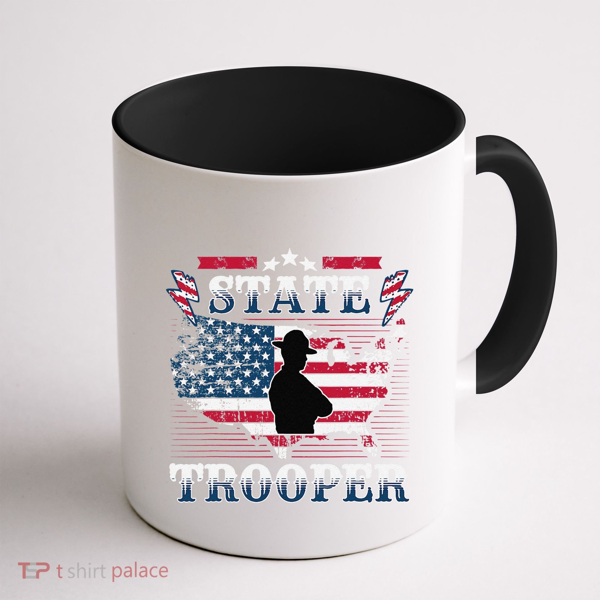 American Flag Usa Law Enforcement State Trooper Coffee Mug