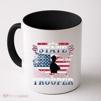 American Flag Usa Law Enforcement State Trooper Coffee Mug thumb 0