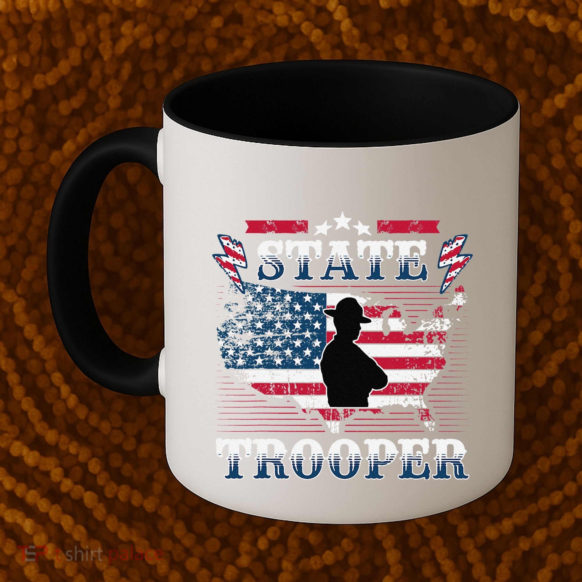 American Flag Usa Law Enforcement State Trooper Coffee Mug