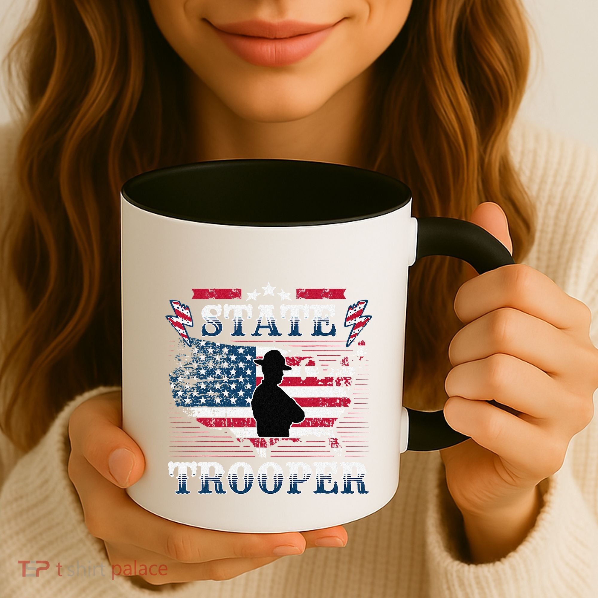 American Flag Usa Law Enforcement State Trooper Coffee Mug