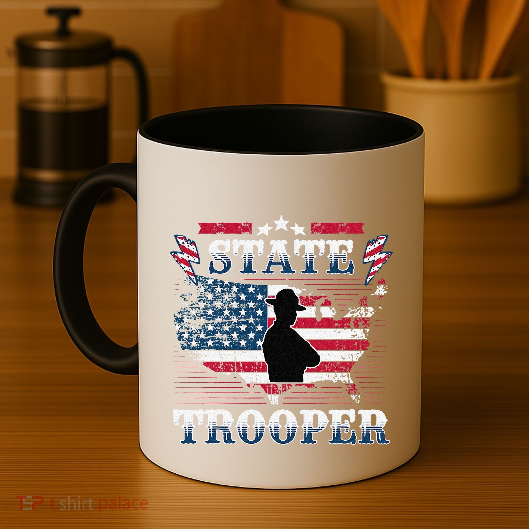 American Flag Usa Law Enforcement State Trooper Coffee Mug