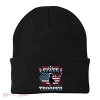 American Flag Usa Law Enforcement State Trooper Beanie thumb 0