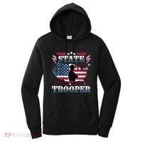 American Flag Usa Law Enforcement State Trooper Women's Hoodie thumb 0