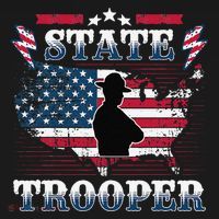 American Flag Usa Law Enforcement State Trooper Women's Hoodie thumb 2