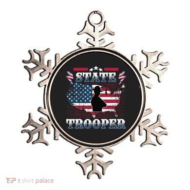American Flag Usa Law Enforcement State Trooper Ornament