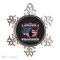 American Flag Usa Law Enforcement State Trooper Ornament thumb 0