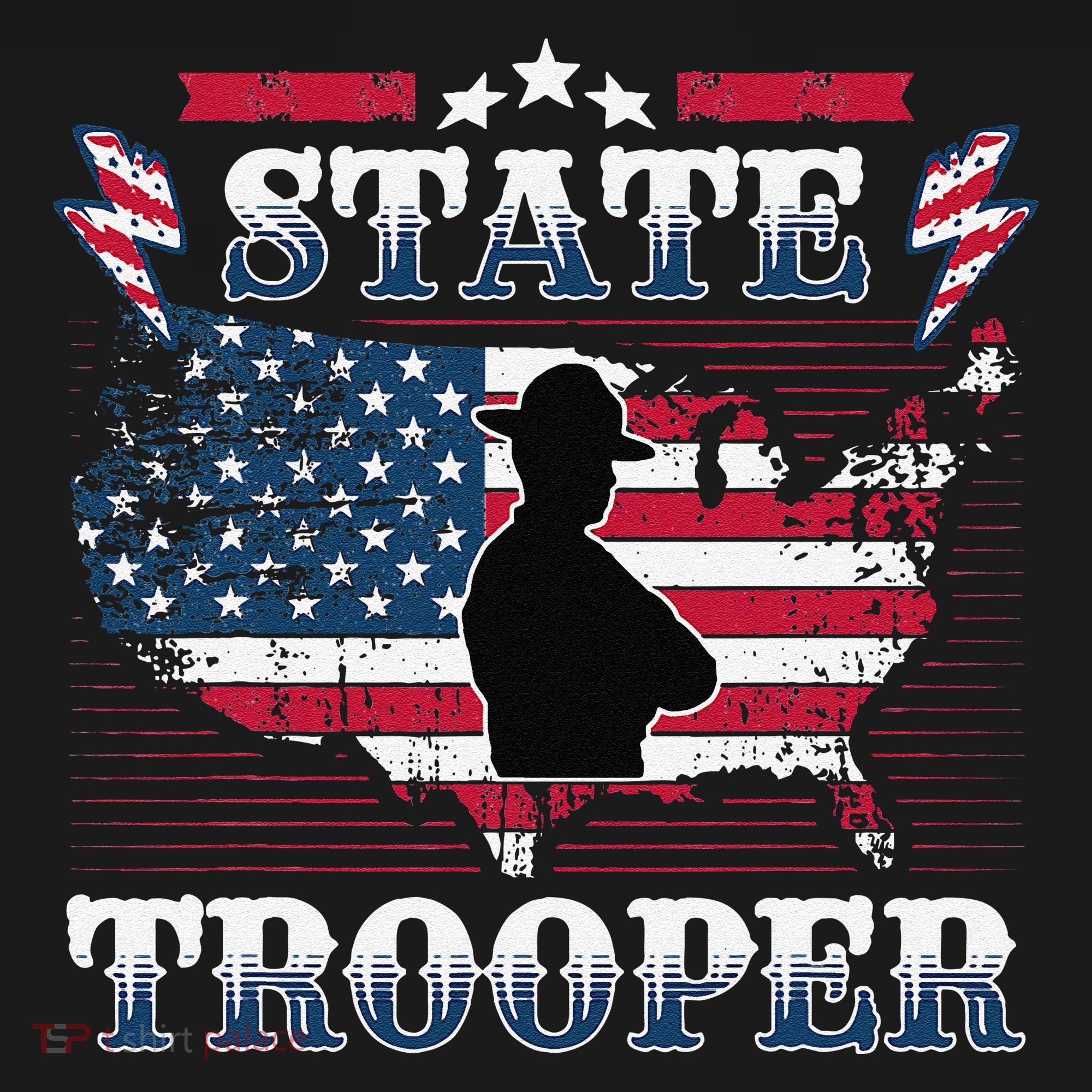 American Flag Usa Law Enforcement State Trooper Baby Bodysuit