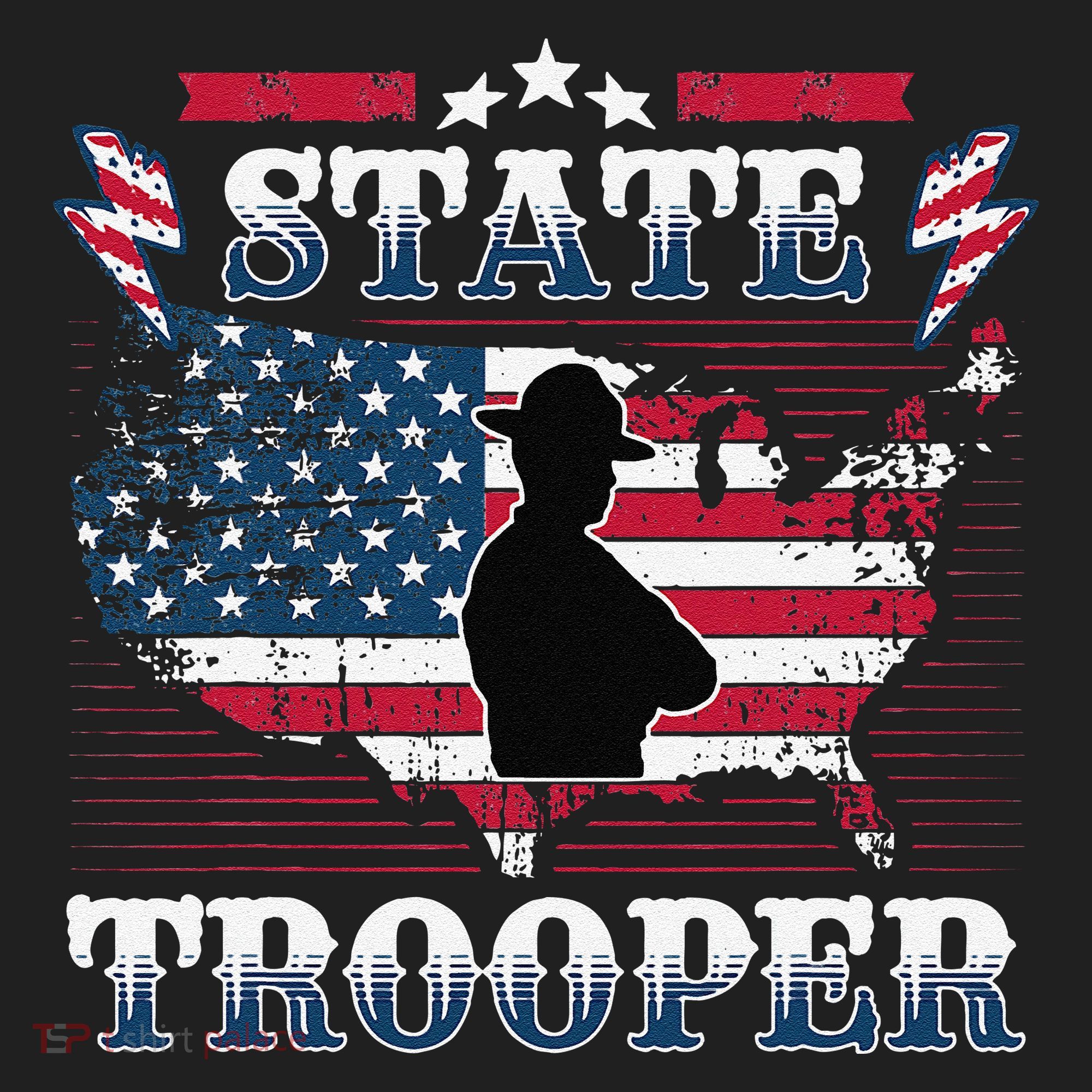 American Flag Usa Law Enforcement State Trooper Hat