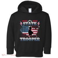 American Flag Usa Law Enforcement State Trooper Toddler Hoodie thumb 0