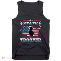 American Flag Usa Law Enforcement State Trooper Tank Top thumb 0