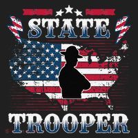 American Flag Usa Law Enforcement State Trooper Golf Towel thumb 3