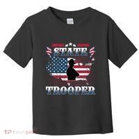 American Flag Usa Law Enforcement State Trooper Toddler T-Shirt thumb 0
