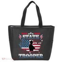American Flag Usa Law Enforcement State Trooper Tote Bag thumb 0