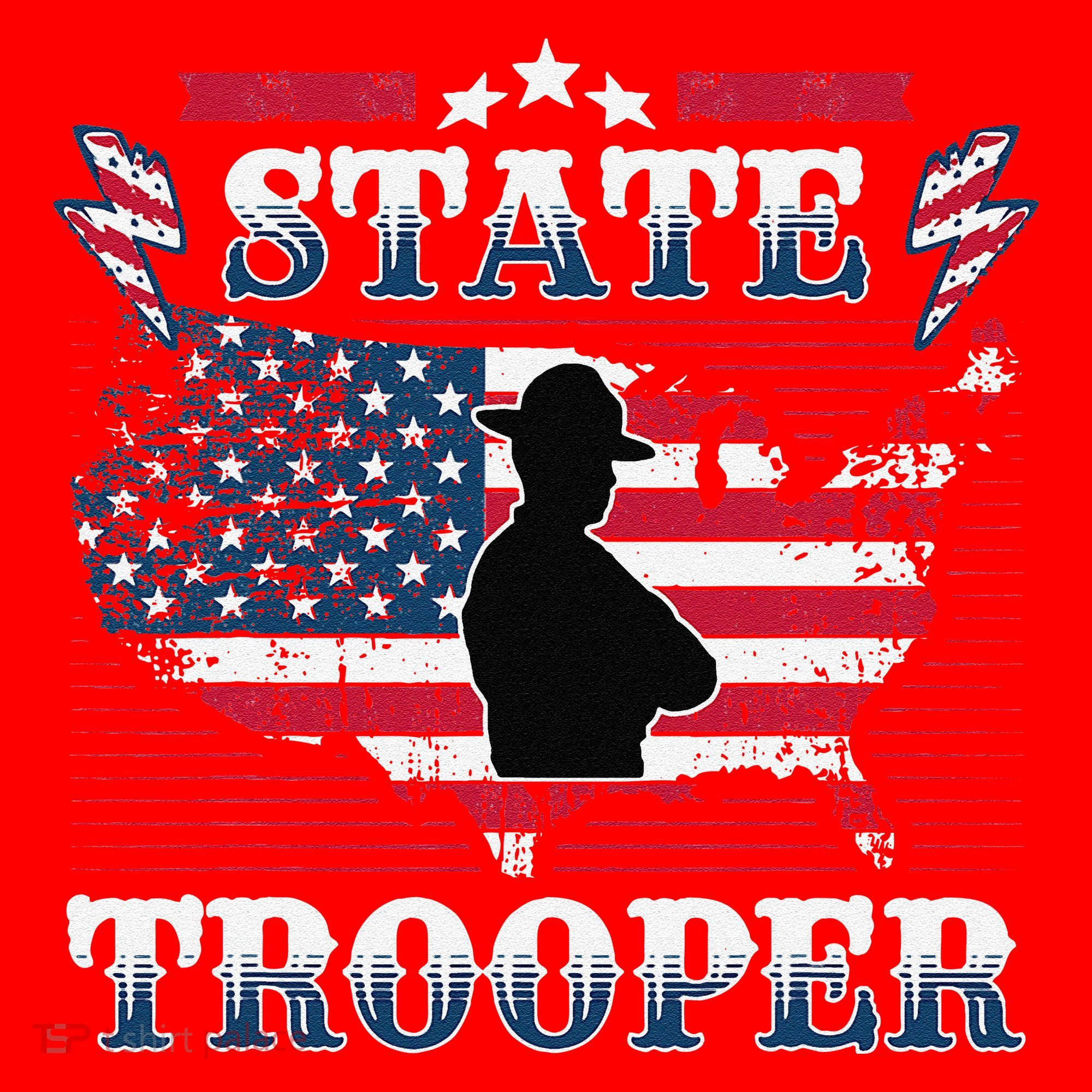 American Flag Usa Law Enforcement State Trooper Santa Hat