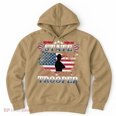American Flag Usa Law Enforcement State Trooper Hoodie