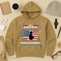 American Flag Usa Law Enforcement State Trooper Hoodie thumb 3