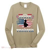 American Flag Usa Law Enforcement State Trooper Long Sleeve Shirt thumb 0